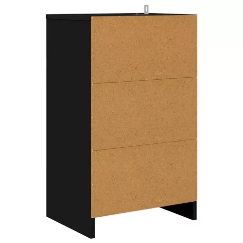  Éjjeliszekrények fiókkal 2 pcs Fekete 40 x 30 x 467 cm Faanyag