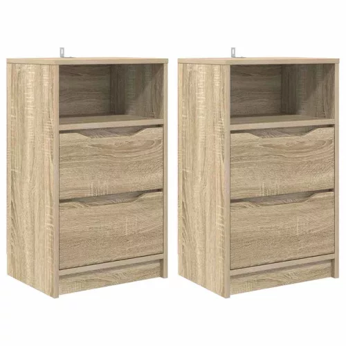  Éjjeliszekrények 2 pcs Sonoma tölgy 40 x 30 x 467 cm Faanyag
