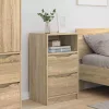  Éjjeliszekrények 2 pcs Sonoma tölgy 40 x 30 x 467 cm Faanyag
