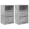  Éjjeliszekrények 2 pcs Beton Szürke 40 x 30 x 467 cm Faanyag