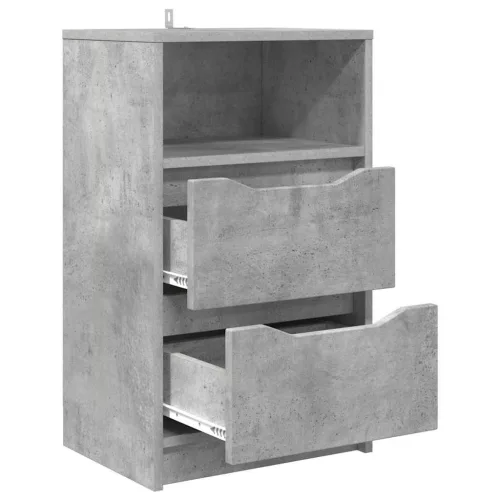  Éjjeliszekrények 2 pcs Beton Szürke 40 x 30 x 467 cm Faanyag