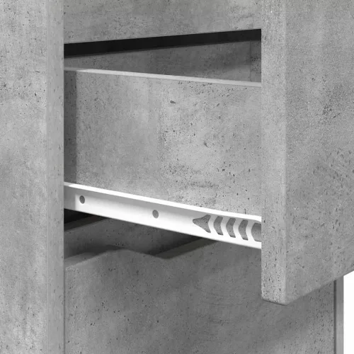  Éjjeliszekrények 2 pcs Beton Szürke 40 x 30 x 467 cm Faanyag