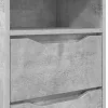  Éjjeliszekrények 2 pcs Beton Szürke 40 x 30 x 467 cm Faanyag