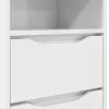  Éjjeliszekrények 2 pcs Magas Fényű Fehér 40 x 30 x 467 cm