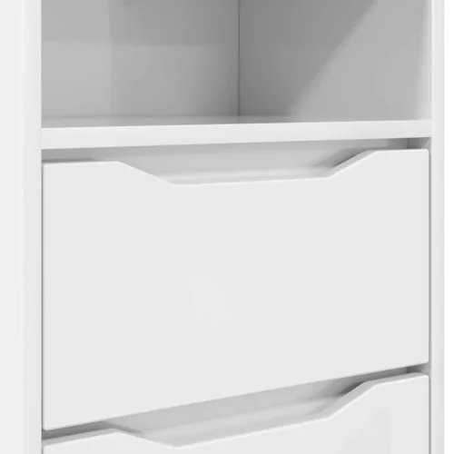  Éjjeliszekrények 2 pcs Magas Fényű Fehér 40 x 30 x 467 cm