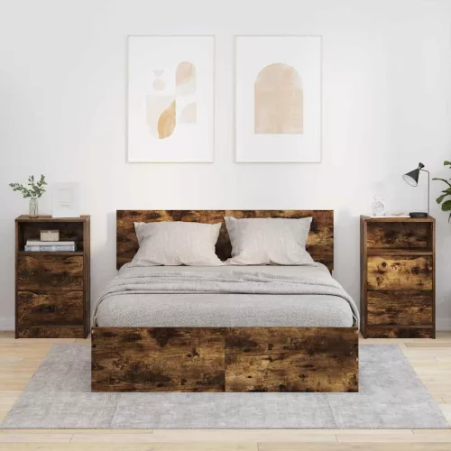  Éjjeliszekrények 2 pcs Füstölt tölgy 40 x 30 x 467 cm Faanyag