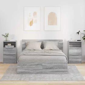    Éjjeliszekrények 2 pcs Szürke Sonoma 40 x 30 x 467 cm Faanyag