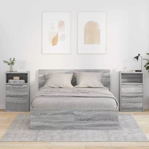  Éjjeliszekrények 2 pcs Szürke Sonoma 40 x 30 x 467 cm Faanyag
