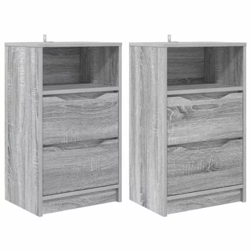  Éjjeliszekrények 2 pcs Szürke Sonoma 40 x 30 x 467 cm Faanyag