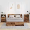  Éjjeliszekrények fiókkal 2 pcs Öreg fa 40 x 30 x 467 cm Faanyag