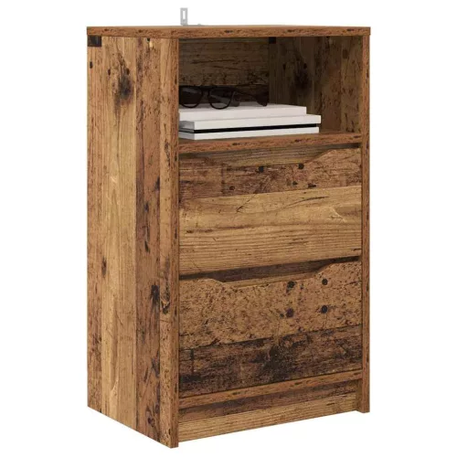  Éjjeliszekrények fiókkal 2 pcs Öreg fa 40 x 30 x 467 cm Faanyag
