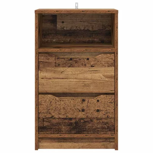  Éjjeliszekrények fiókkal 2 pcs Öreg fa 40 x 30 x 467 cm Faanyag