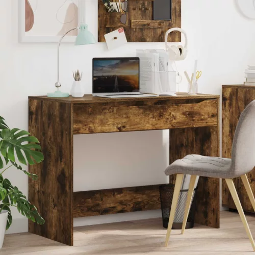  Íróasztal fiókkal Füstölt Tölgy 100 x 50 x 78 cm Mérnöki fa