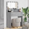  Hálószobai Öltözködő Asztalok Szürke Sonoma 80 x 39,6 x 135 cm