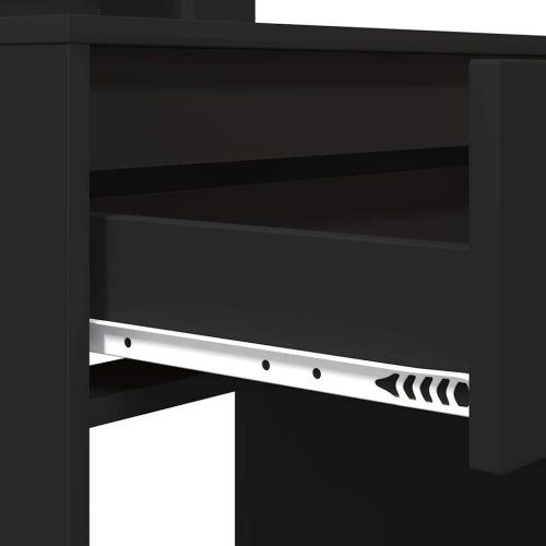  Hálószobai Öltözködő Asztalok Fekete 80 x 39,6 x 135 cm Faanyag