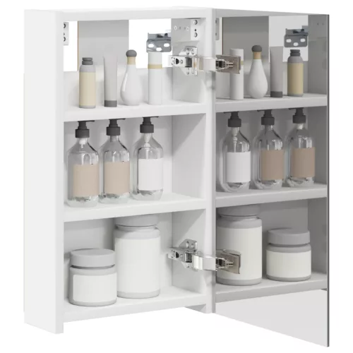  Fürdőszobai tükörszekrény Fehér 30 x 10,5 x 50 cm Faanyag