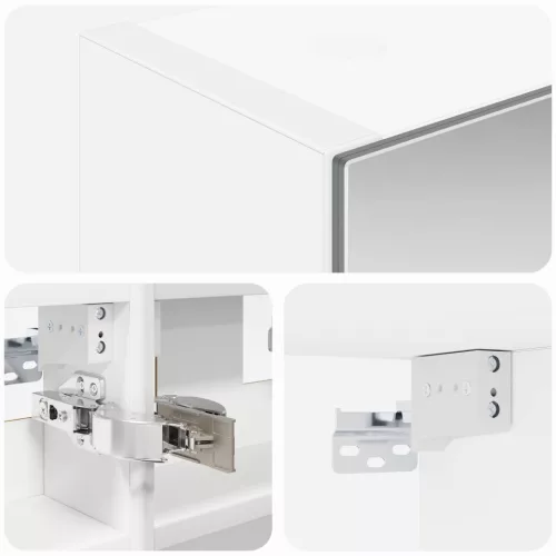  Fürdőszobai tükörszekrény Fehér 30 x 10,5 x 50 cm Faanyag