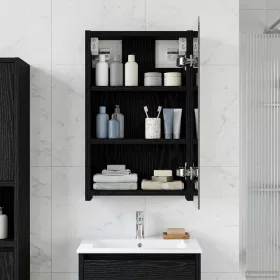    Fürdőszobai tükörszekrény Fekete tölgy 30 x 10,5 x 50 cm