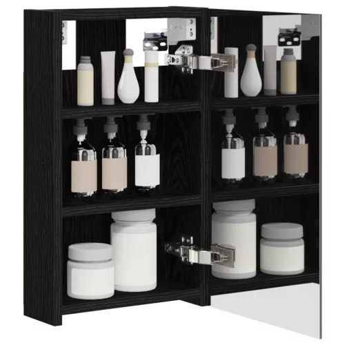  Fürdőszobai tükörszekrény Fekete tölgy 30 x 10,5 x 50 cm