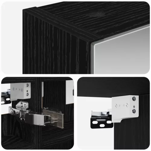  Fürdőszobai tükörszekrény Fekete tölgy 30 x 10,5 x 50 cm