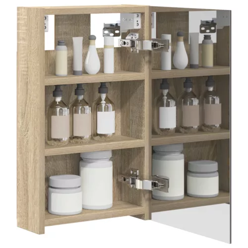  Fürdőszobai tükörszekrény Sonoma tölgy 30 x 10,5 x 50 cm