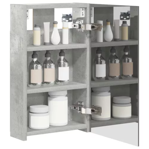  Fürdőszobai tükörszekrény Beton Szürke 30 x 10,5 x 50 cm