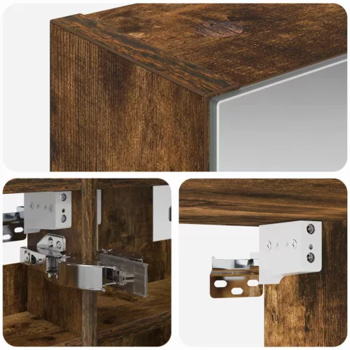  Fürdőszobai tükörszekrény Füstölt tölgy 30 x 10,5 x 50 cm