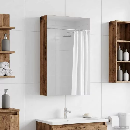  Fürdőszobai tükörszekrény Öreg fa 30 x 10,5 x 50 cm Faanyag