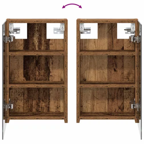  Fürdőszobai tükörszekrény Öreg fa 30 x 10,5 x 50 cm Faanyag