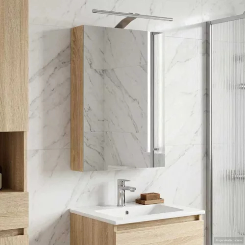  Fürdőszobai tükörszekrény Sonoma tölgy 40 x 10,5 x 60,5 cm