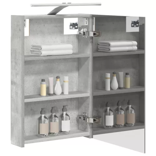  Fürdőszobai tükörszekrény Beton Szürke 40 x 10,5 x 60,5 cm