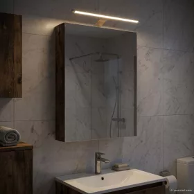    Fürdőszobai tükörszekrény Füstölt tölgy 40 x 10,5 x 60,5 cm