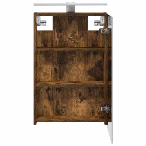  Fürdőszobai tükörszekrény Füstölt tölgy 40 x 10,5 x 60,5 cm