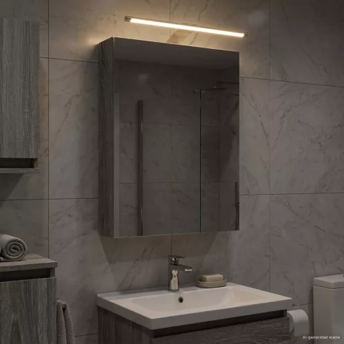  Fürdőszobai tükörszekrény Szürke Sonoma 40 x 10,5 x 60,5 cm