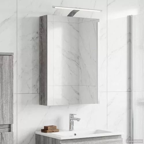  Fürdőszobai tükörszekrény Szürke Sonoma 40 x 10,5 x 60,5 cm