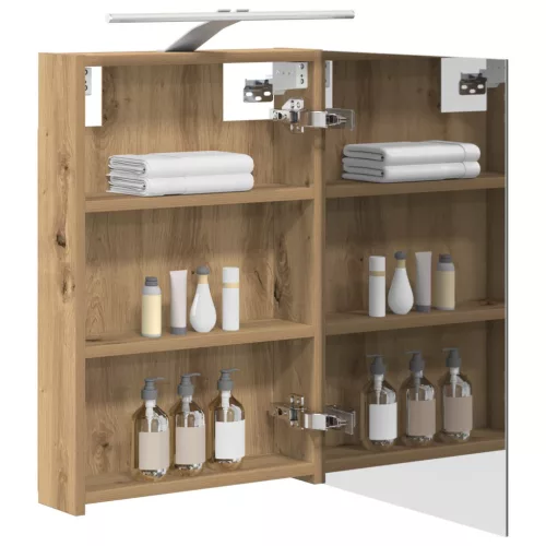  Fürdőszobai tükörszekrény Művészi tölgy 40 x 10,5 x 60,5 cm