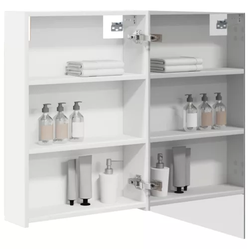  Fürdőszobai tükörszekrény Fehér 50 x 14,5 x 70 cm Faanyag