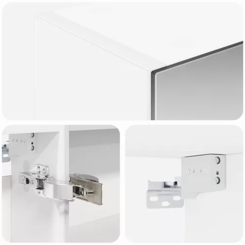  Fürdőszobai tükörszekrény Fehér 50 x 14,5 x 70 cm Faanyag