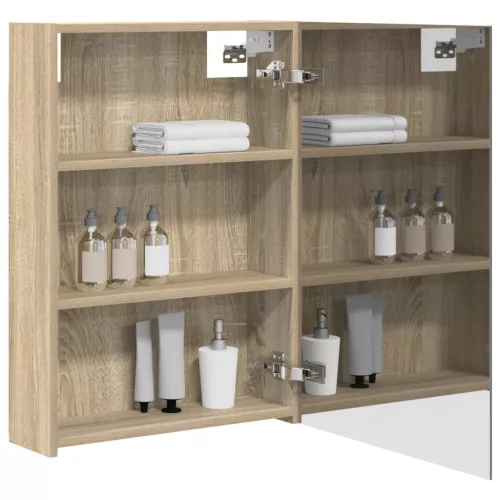  Fürdőszobai tükörszekrény Sonoma tölgy 50 x 14,5 x 70 cm