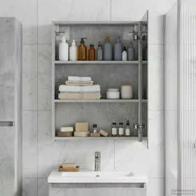    Fürdőszobai tükörszekrény Beton Szürke 50 x 14,5 x 70 cm