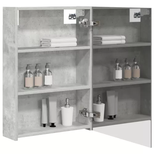  Fürdőszobai tükörszekrény Beton Szürke 50 x 14,5 x 70 cm