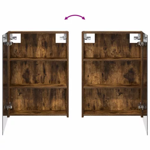  Fürdőszobai tükörszekrény Füstölt tölgy 50 x 14,5 x 70 cm