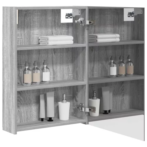  Fürdőszobai tükörszekrény Szürke Sonoma 50 x 14,5 x 70 cm