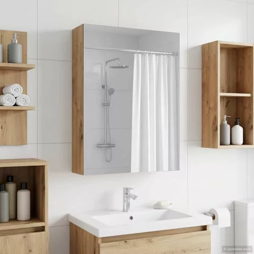  Fürdőszobai tükörszekrény Művészi tölgy 50 x 14,5 x 70 cm