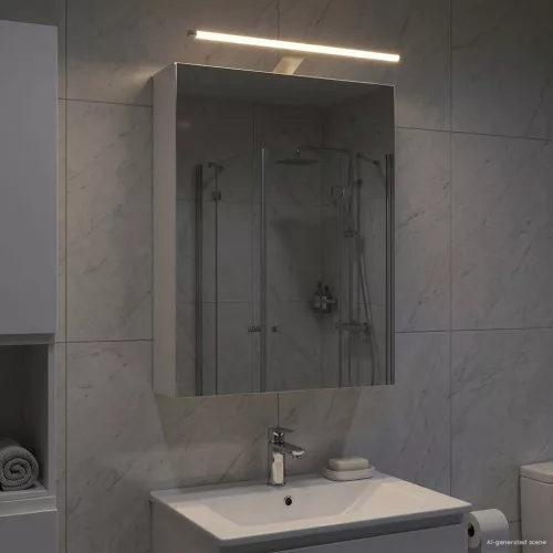  Fürdőszobai tükörszekrény Fehér 50 x 14,5 x 70 cm Faanyag