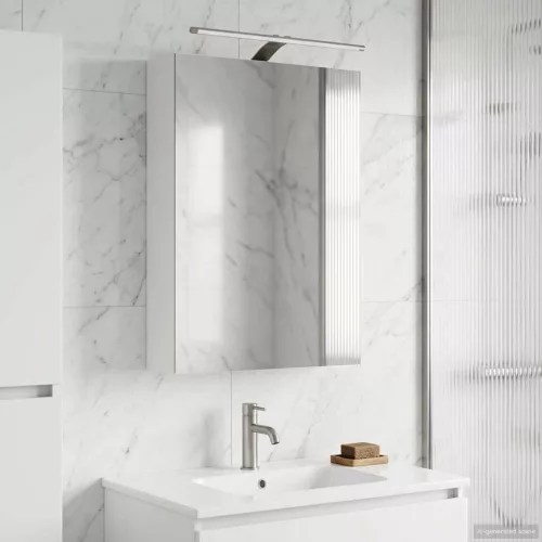  Fürdőszobai tükörszekrény Fehér 50 x 14,5 x 70 cm Faanyag