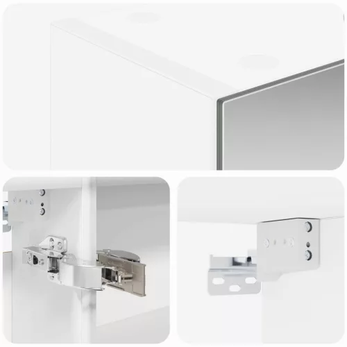  Fürdőszobai tükörszekrény Fehér 50 x 14,5 x 70 cm Faanyag