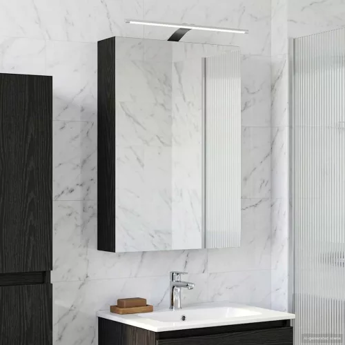  Fürdőszobai tükörszekrény Fekete tölgy 50 x 14,5 x 70 cm