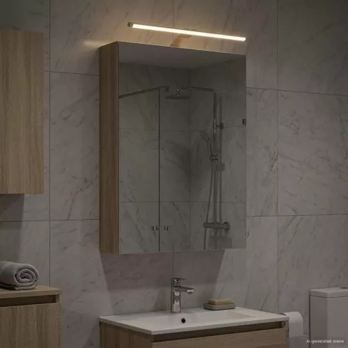  Fürdőszobai tükörszekrény Sonoma tölgy 50 x 14,5 x 70 cm