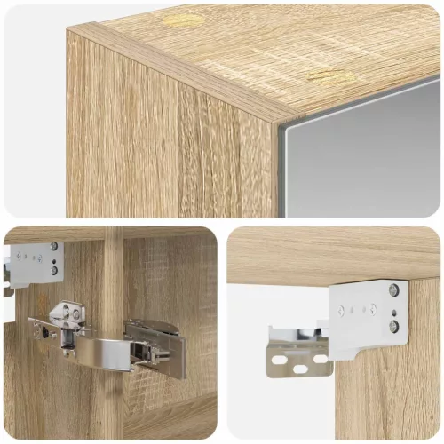  Fürdőszobai tükörszekrény Sonoma tölgy 50 x 14,5 x 70 cm